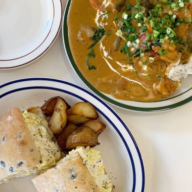 Lezzetli bir Asya yemeği yakın çekim