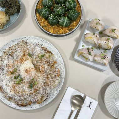 Lezzetli yiyeceklerin yakın görüntüsü