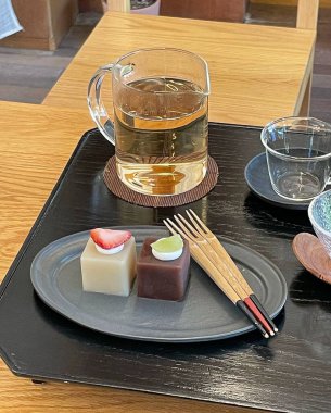 Lezzetli Asya yemeklerinin yakın görüntüsü