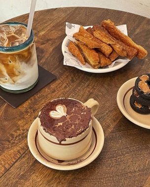 Lezzetli yiyeceklerin yakın görüntüsü