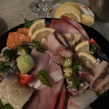 Sashimi 'nin mutfak fotoğrafı.