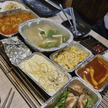 Lezzetli yiyeceklerin yakın görüntüsü