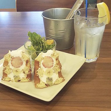 Kızarmış tavuk ve peynirli tost.