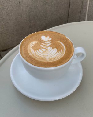 Kahve tasarımı, yakın plan.