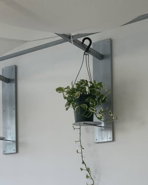 Beyaz arkaplanı olan modern iç mekan