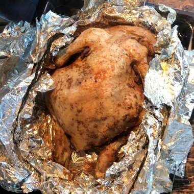 Folyodaki tavuk bacağı, kapat.