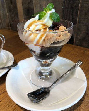 Çikolatalı ve fındıklı dondurma.