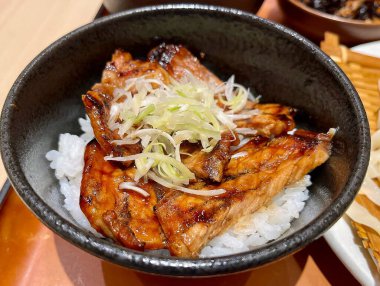 Japon yemeği, tavuk, teriyaki tavuklu pilav..