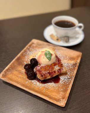 Lezzetli şekerleme tatlısının yakın görüntüsü