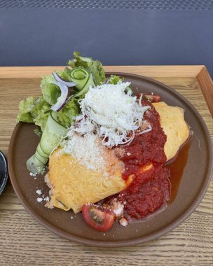 Lezzetli bir yemeğin yakın çekimi.