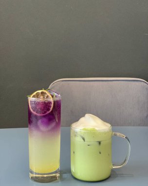 iced coffee with milk and ice cubes