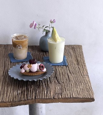 Bir tatlının mutfak fotoğrafı.