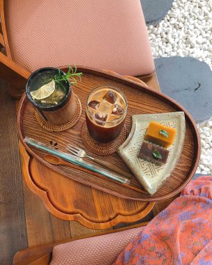 Yakın çekim. Lezzetli bir kahvaltı.