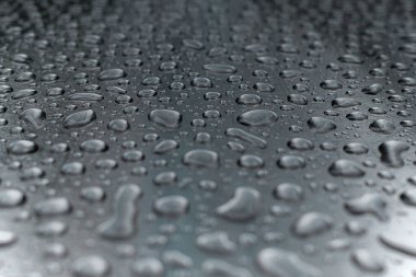 Siyah arka planda yağmur damlaları. makro.