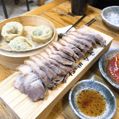 Lezzetli yiyeceklerin yakın görüntüsü