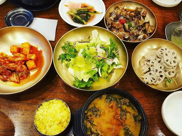 Lezzetli yiyeceklerin yakın görüntüsü