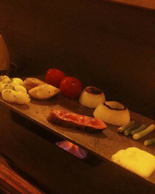 Lezzetli yiyeceklerin yakın görüntüsü