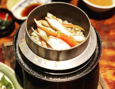 Lezzetli yiyeceklere yakın.