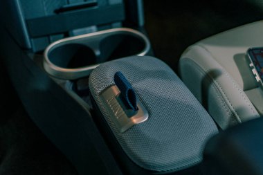 Arabanın içi, modern arabanın içi, kapat.