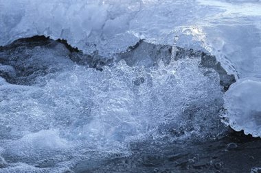 Buz dokusu, soyut donmuş su arkaplanı