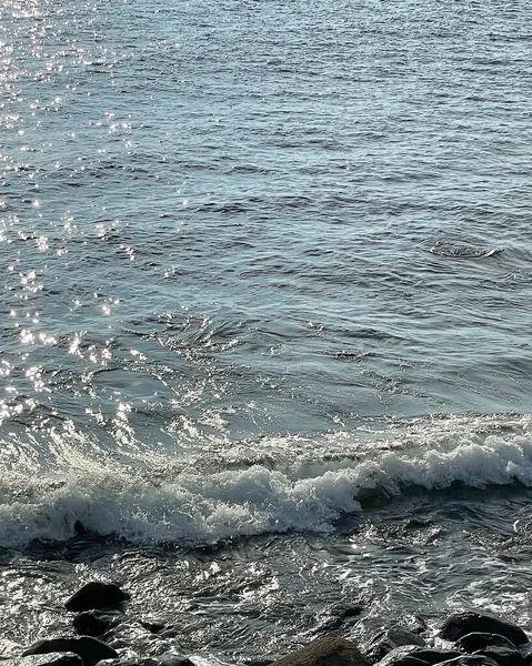 Sahildeki deniz dalgaları