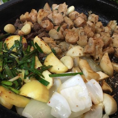 Lezzetli yiyeceklerin yakın görüntüsü