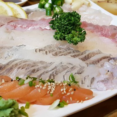 Lezzetli Asya mutfağının yakın görüntüsü