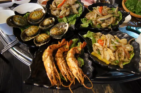 Lezzetli Asya mutfağının yakın görüntüsü