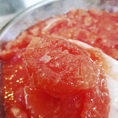 Lezzetli Asya yemeklerinin yakın görüntüsü