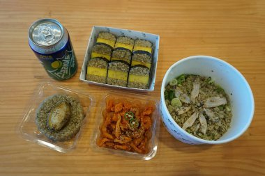 sebze ve balık ile pirinç