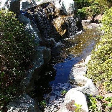 Parktaki güzel şelale