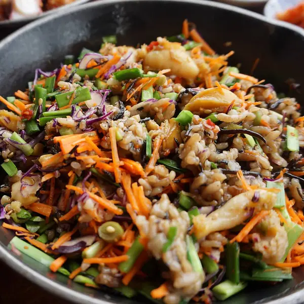 Lezzetli yiyeceklere yakın.