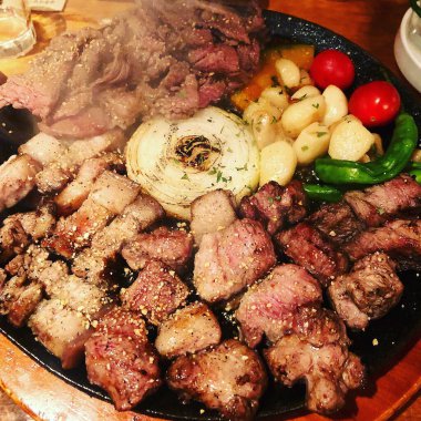 Lezzetli yiyeceklerin yakın görüntüsü