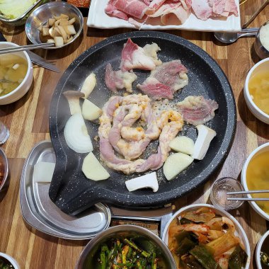 Kızarmış domuz eti fotoğrafı.