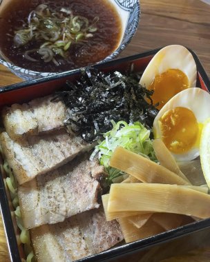 Lezzetli Asya mutfağının yakın görüntüsü