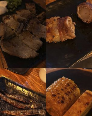 Sebze ve baharatlı ızgara pirzola.