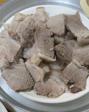 Lezzetli Asya yemeklerinin yakın görüntüsü