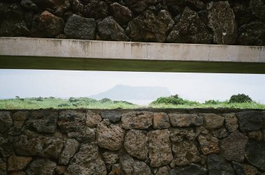 Tahta bir çitin dikey görüntüsü.