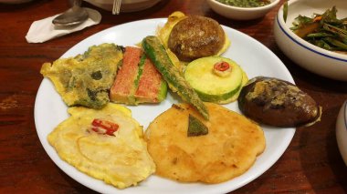 Lezzetli yiyeceklerin yakın görüntüsü