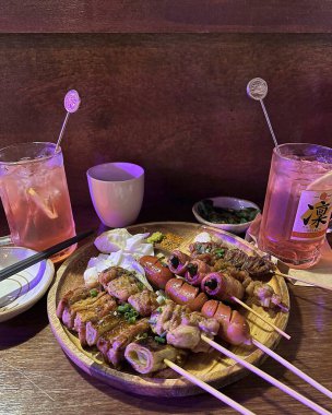 Lezzetli yiyeceklerin yakın görüntüsü