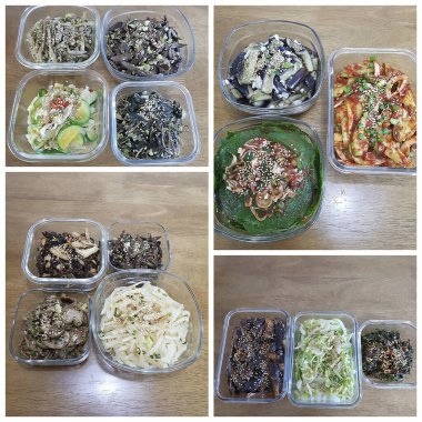 çeşitli yemeklerden kolaj