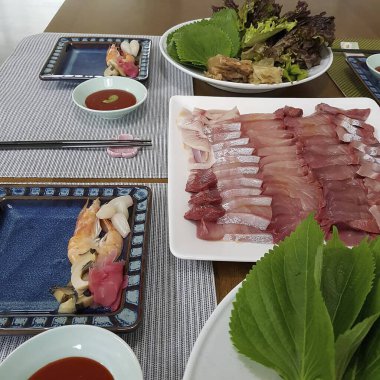 Lezzetli Asya yemeklerinin yakın görüntüsü