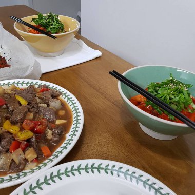 Lezzetli yemekler, seçici odaklanma.