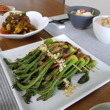 Lezzetli yiyeceklerin yakın görüntüsü