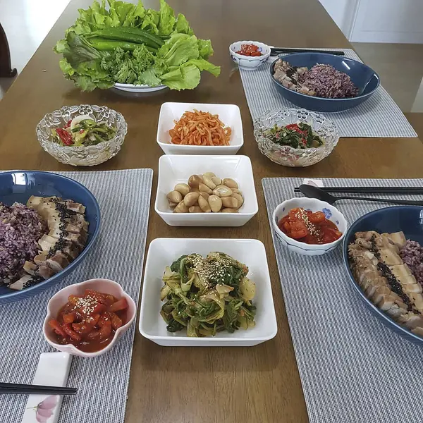 Lezzetli Asya mutfağının yakın görüntüsü