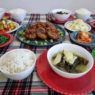 Geleneksel Asya yemekleri, yakın görüş