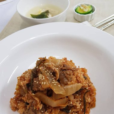 Lezzetli Asya mutfağının yakın görüntüsü