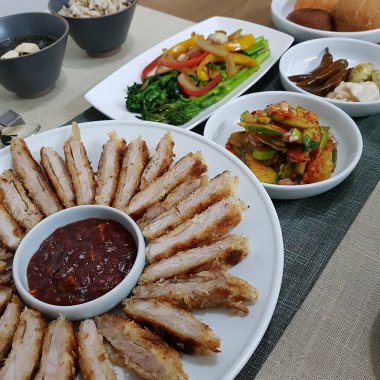 Lezzetli yiyeceklerin yakın görüntüsü