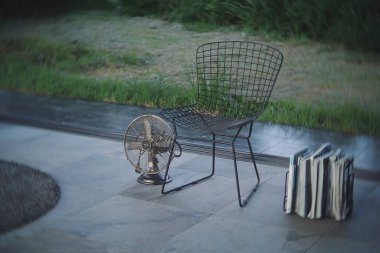 Bahçedeki sandalye.