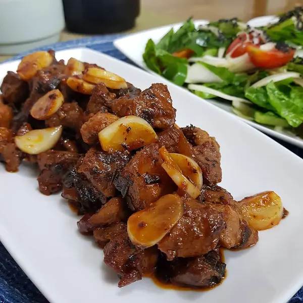 Lezzetli yiyeceklerin yakın görüntüsü